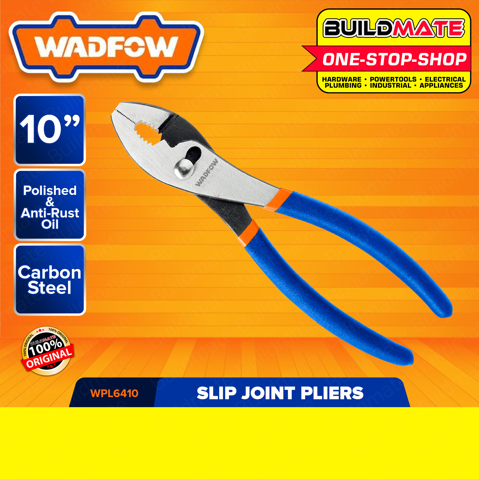 BUILDMATE Wadfow Slip Joint Pliers Pliers 6" 8" 10" Inch Polish and