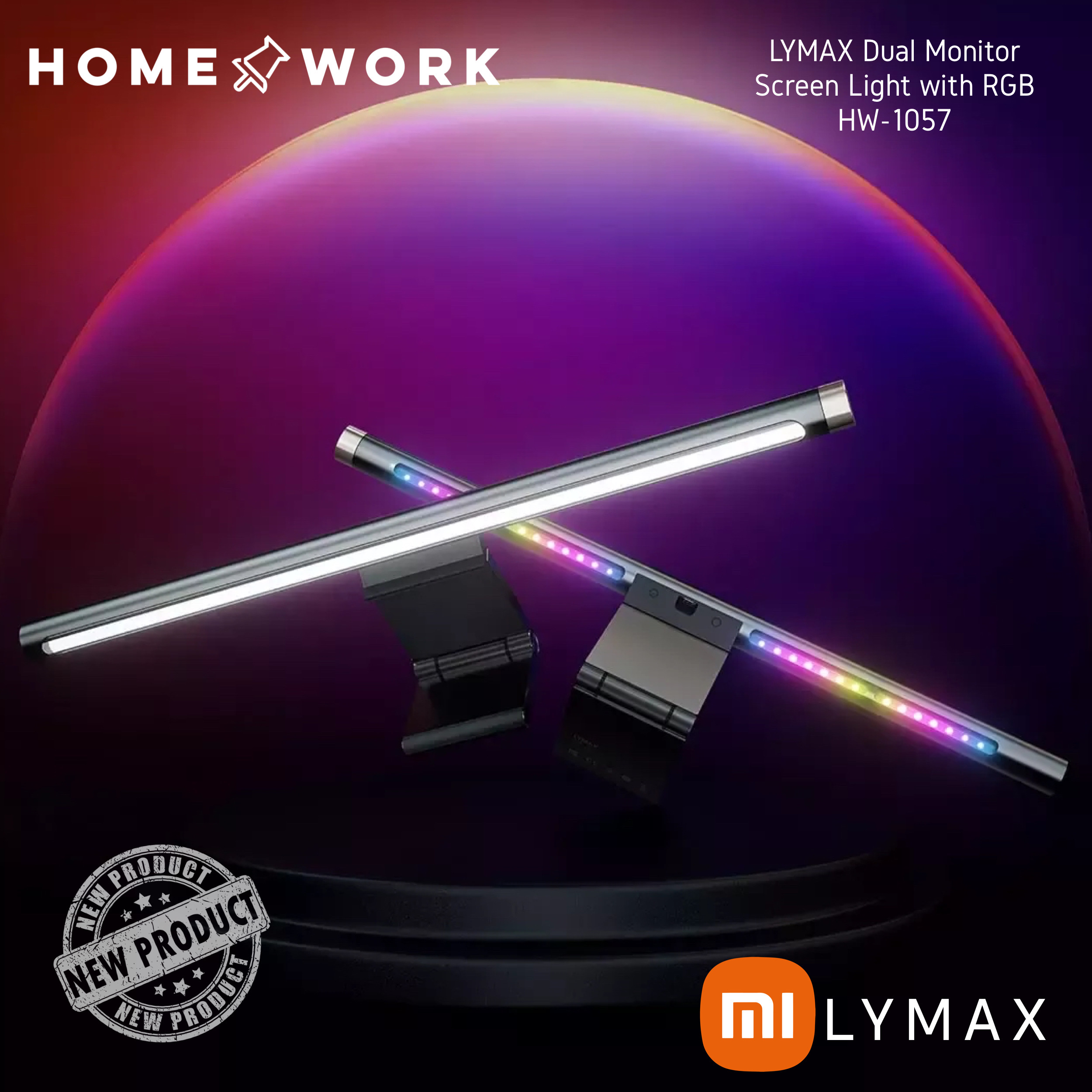 HW1057 LYMAX Dual Monitor Light with RGB Hanging Screen Light Lazada PH