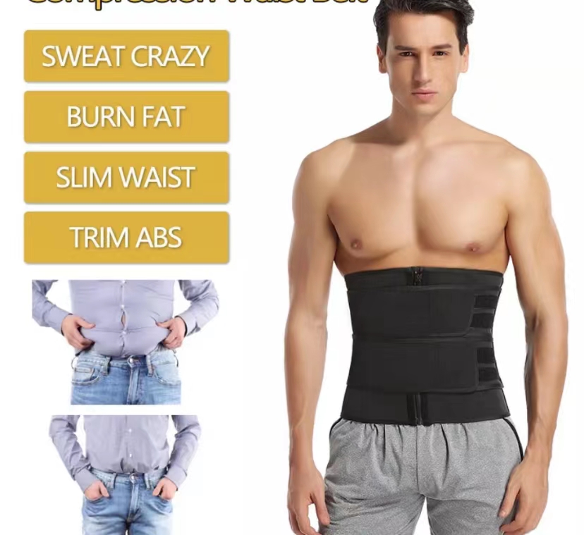 Men Waist Trainer Corsets Fitness Trimmer Belt Slimming Body Shaper for  Weight Loss Sauna Sweat Girdle Workout Fat