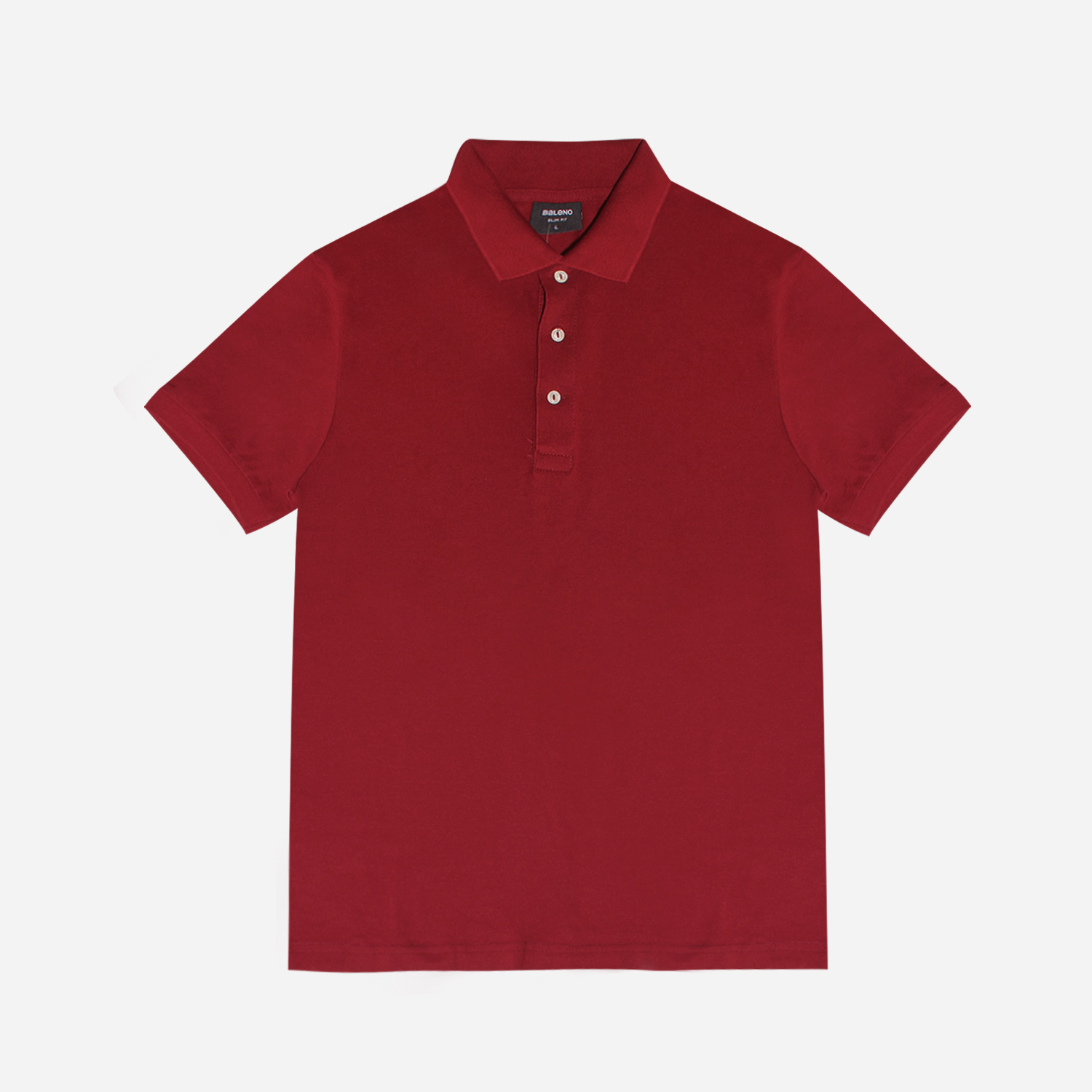 Baleno Men's Slim Fit Polo Shirt in Maroon Cotton Short Sleeve