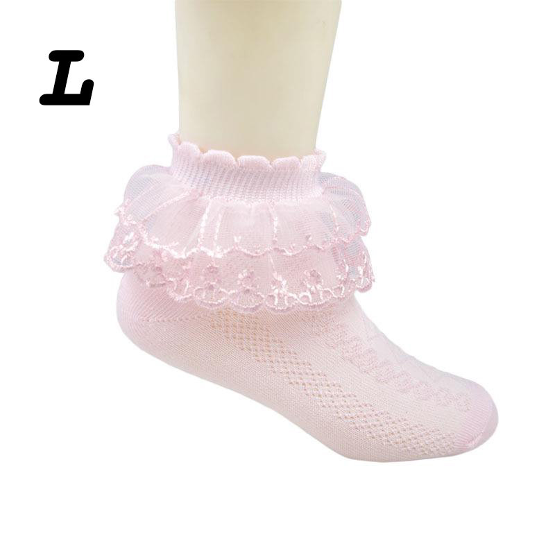 Baby Girl Breathable Ankle Lace Ruffle Socks White Dance Girls Socks