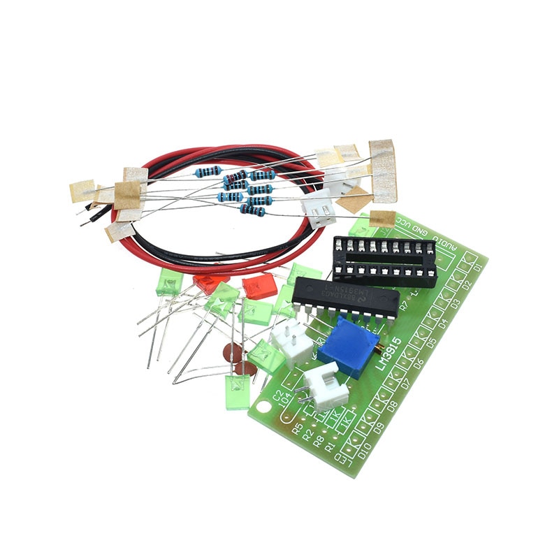LM3915 DC 9V-12V 10 LED Sound Indicator Kit DIY