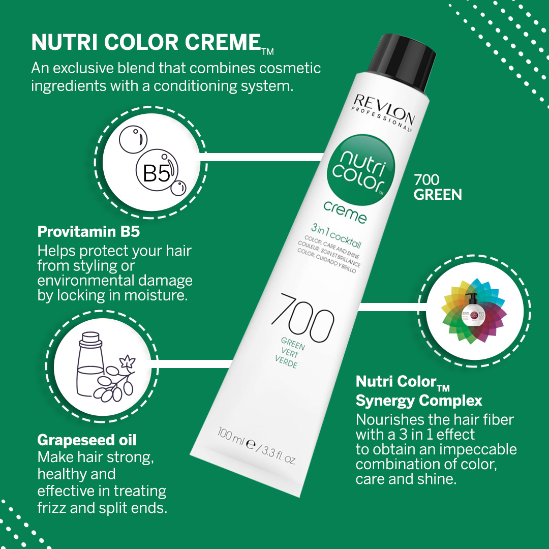 Nutri Color™ Creme by Revlon Professional 700 GREEN Color 100ml | Lazada PH