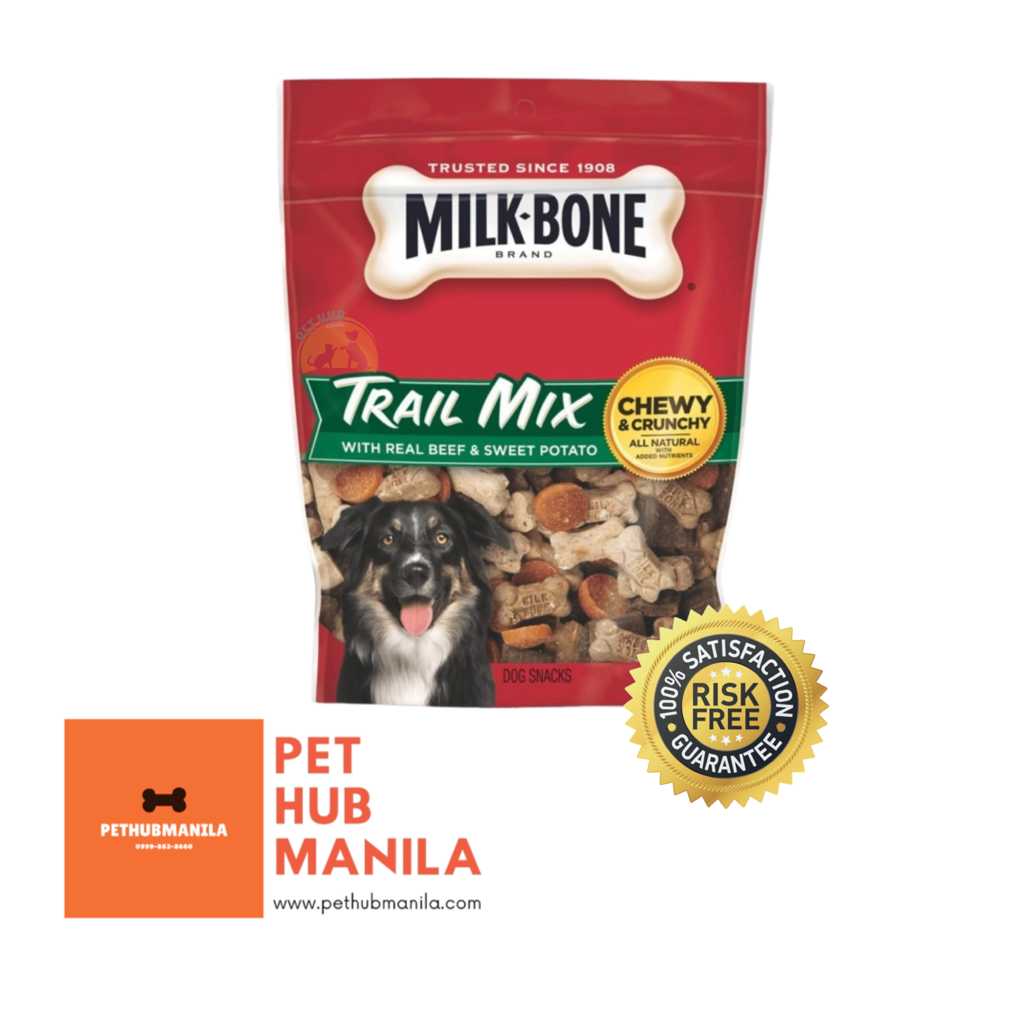 MilkBone Trail Mix With Real Beef & Sweet Potato Chewy and Crunchy Dog