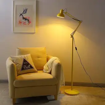 Metal Adjustable Long Swing Arm Floor Lamp Office Led Reading Led Lamp Clip