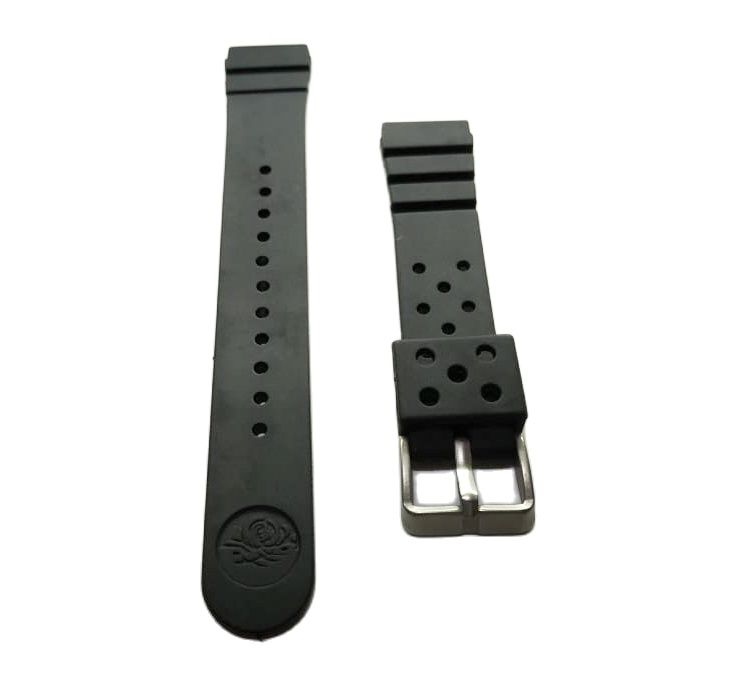 20mm Flat Vent Rubber Strap 20mm Replacement for Vintage 20mm Seiko Divers  also Fit for Modern 20mm Divers skx013 seiko monster mm300 starfish BFK  6105 apocalypse diver divewatch dive watch | Lazada PH