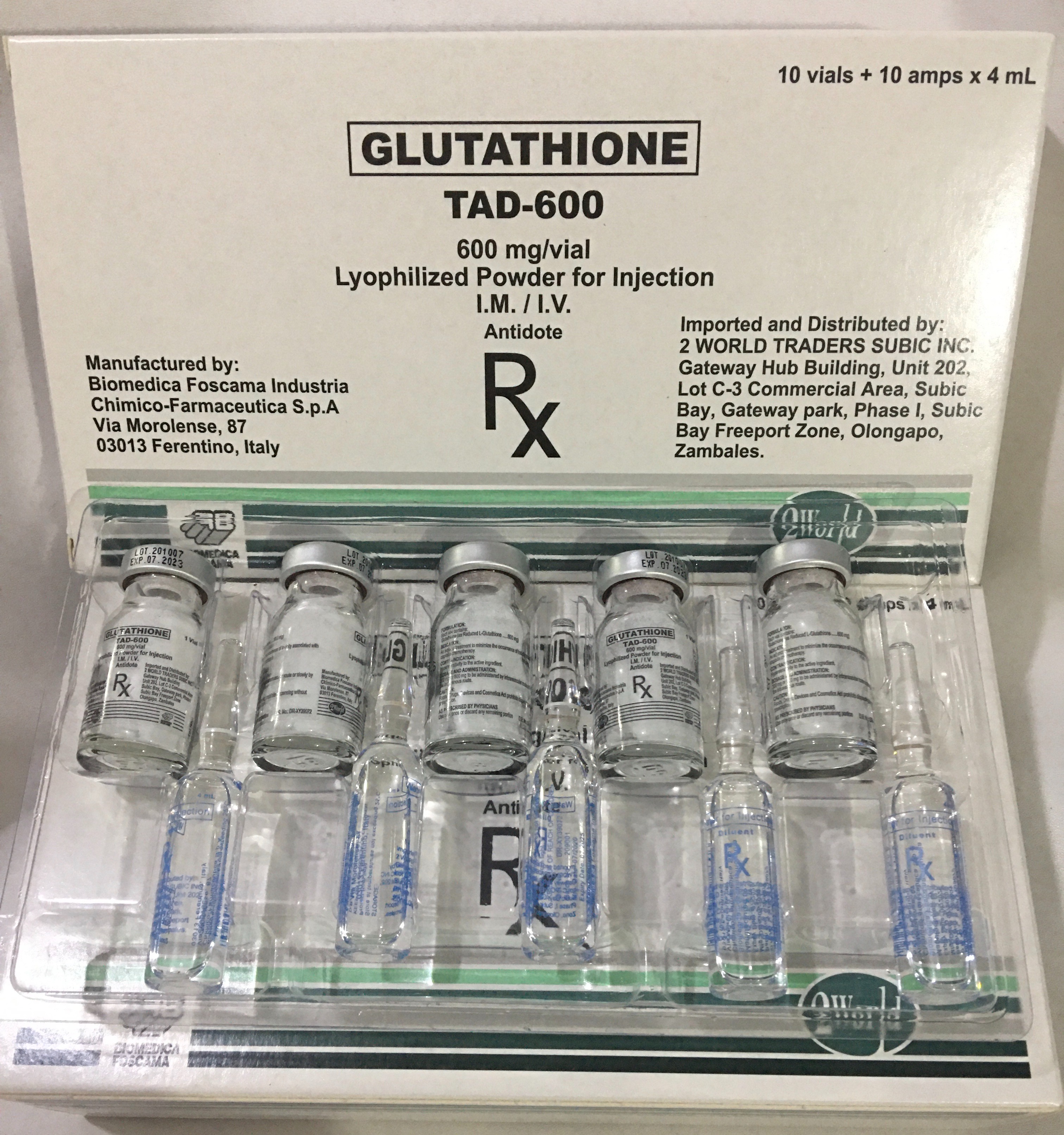 tad 600 glutathione price TAD-600 Glutathione IV Half-box Complete Push Set