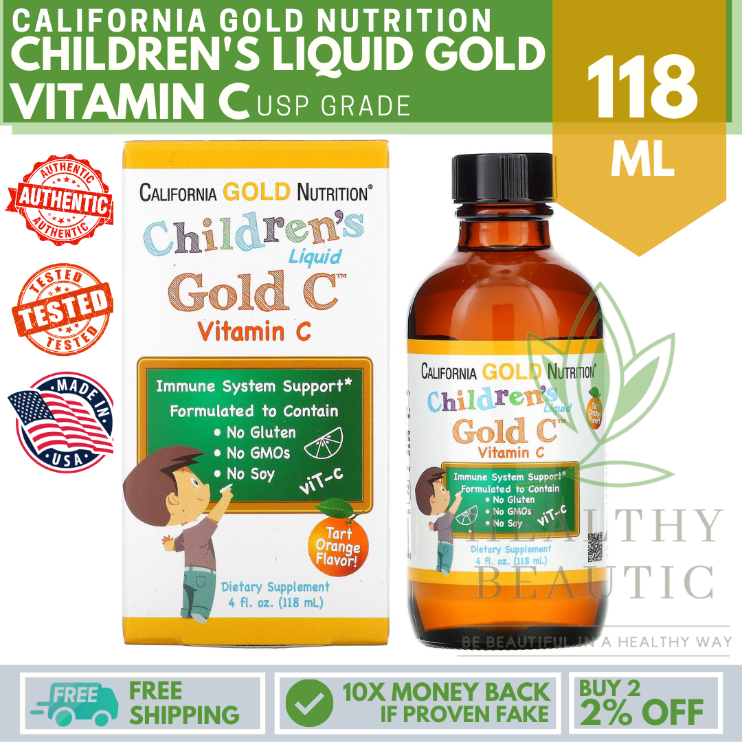 California Gold Nutrition®, CHILDREN'S LIQUID GOLD VITAMIN C, USP Grade, Tart Orange Flavor (100