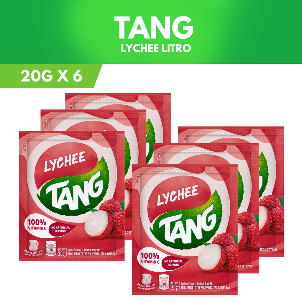 Tang Powdered Juice Lychee Litro 20g Pack of 6 | Lazada PH