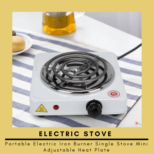 Portable Electric Iron Burner Single Stove Mini Hotplate Adjustable  Temperature Furnace Home Kitchen Cook Coffee Heater