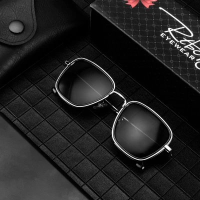 Sunglasses retro box steampunk sunglasses personality fashion glasses.