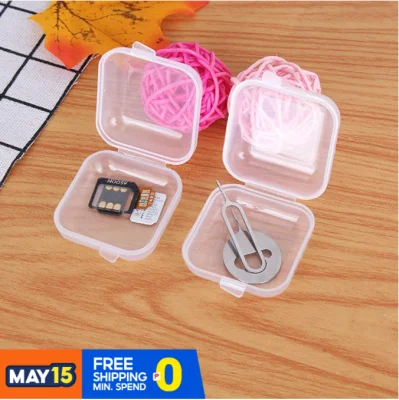 Mini Clear Plastic Small Box Jewelry Earplugs Container Storage Box