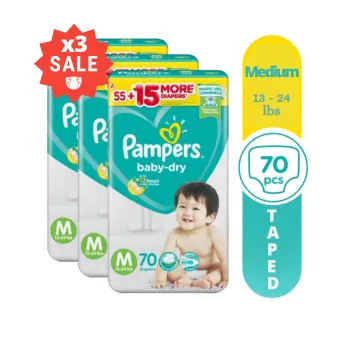 pampers baby dry medium 70 pcs price
