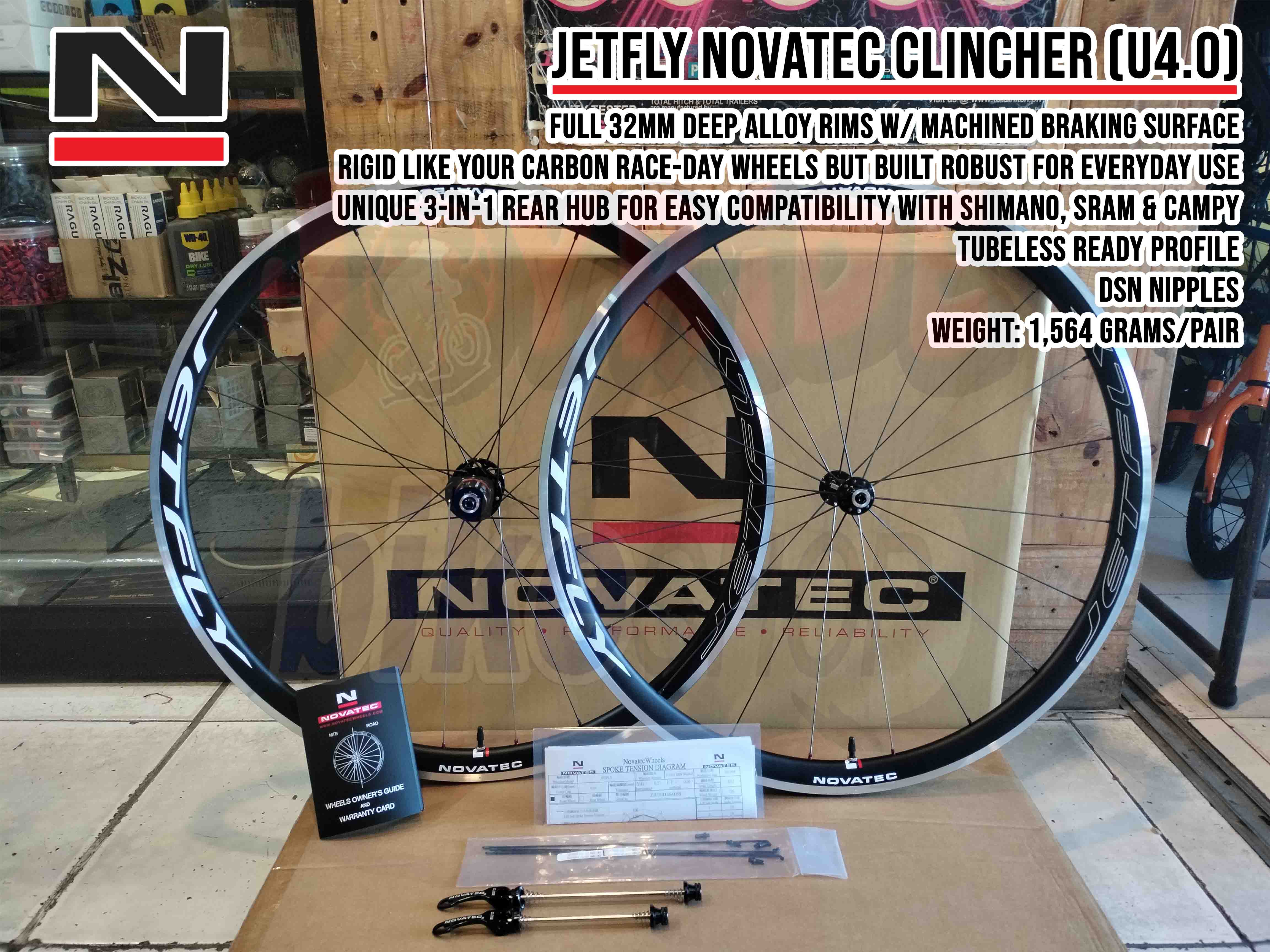 JETFLY NOVATEC (700c WHEELSET) (RIM BRAKE)(CLINCHER U4.0) Jetfly 