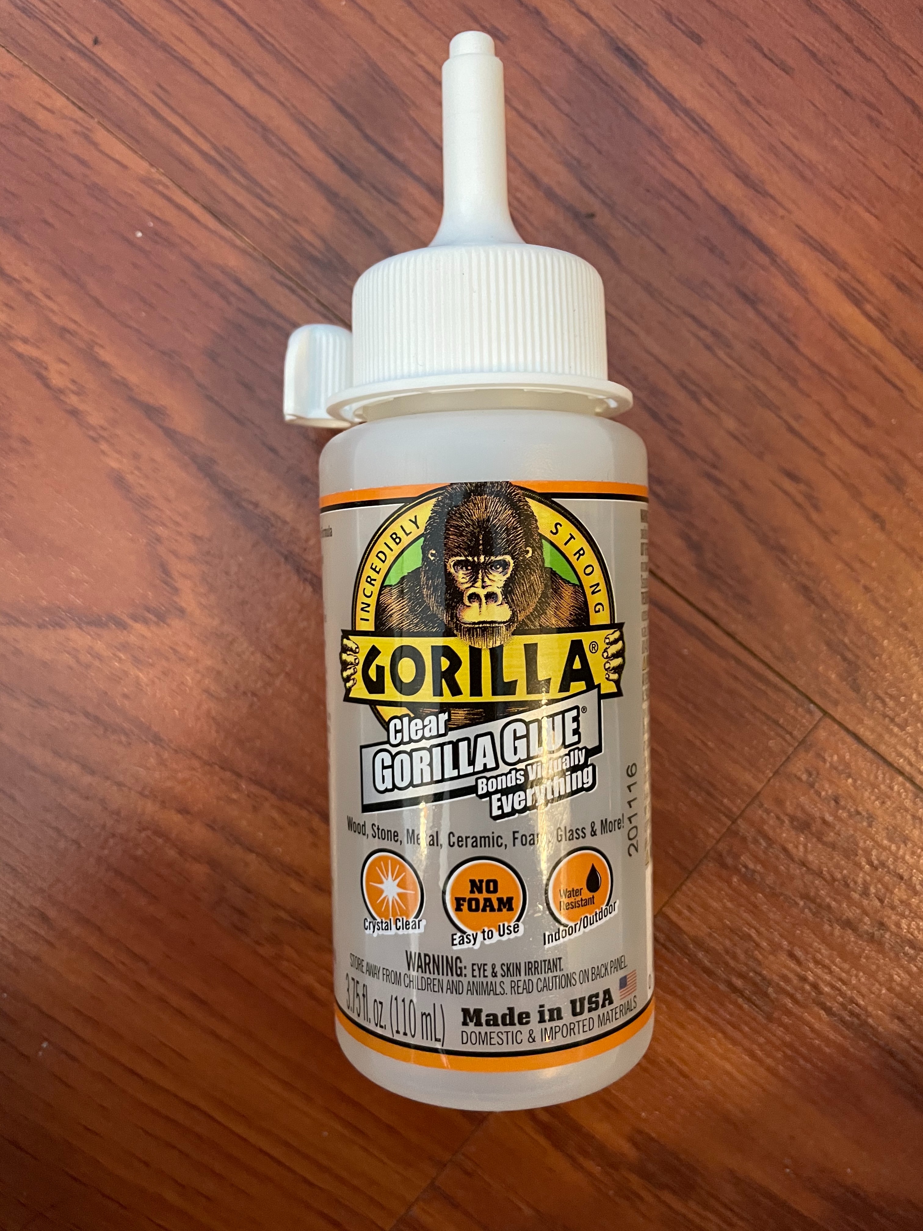Gorilla Clear Glue, 3.75 Ounce Bottle, Clear, (Pack of 1) 