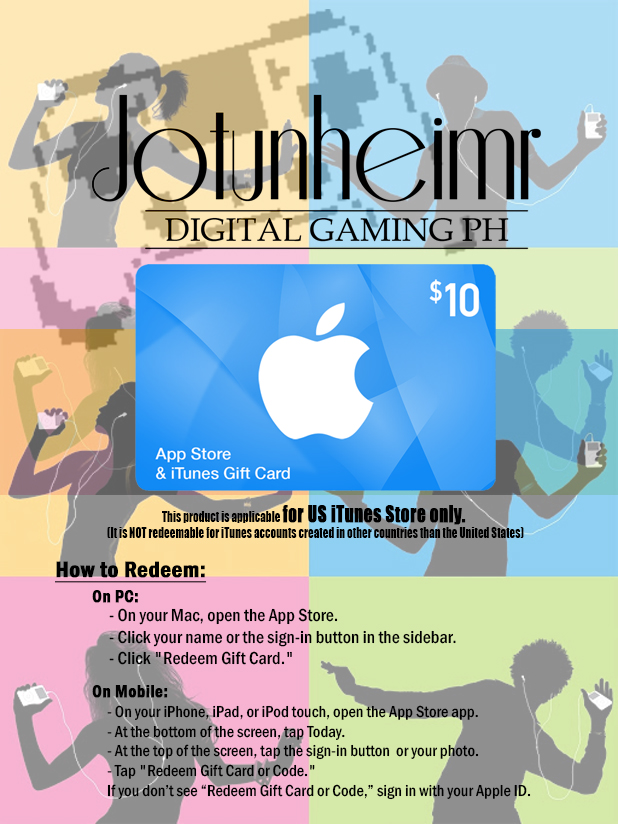 Itunes 10 Usd Digital Code United States Only Jotunheimr Digital Gaming Ph Lazada Ph - lazada roblox gift card get robux eu