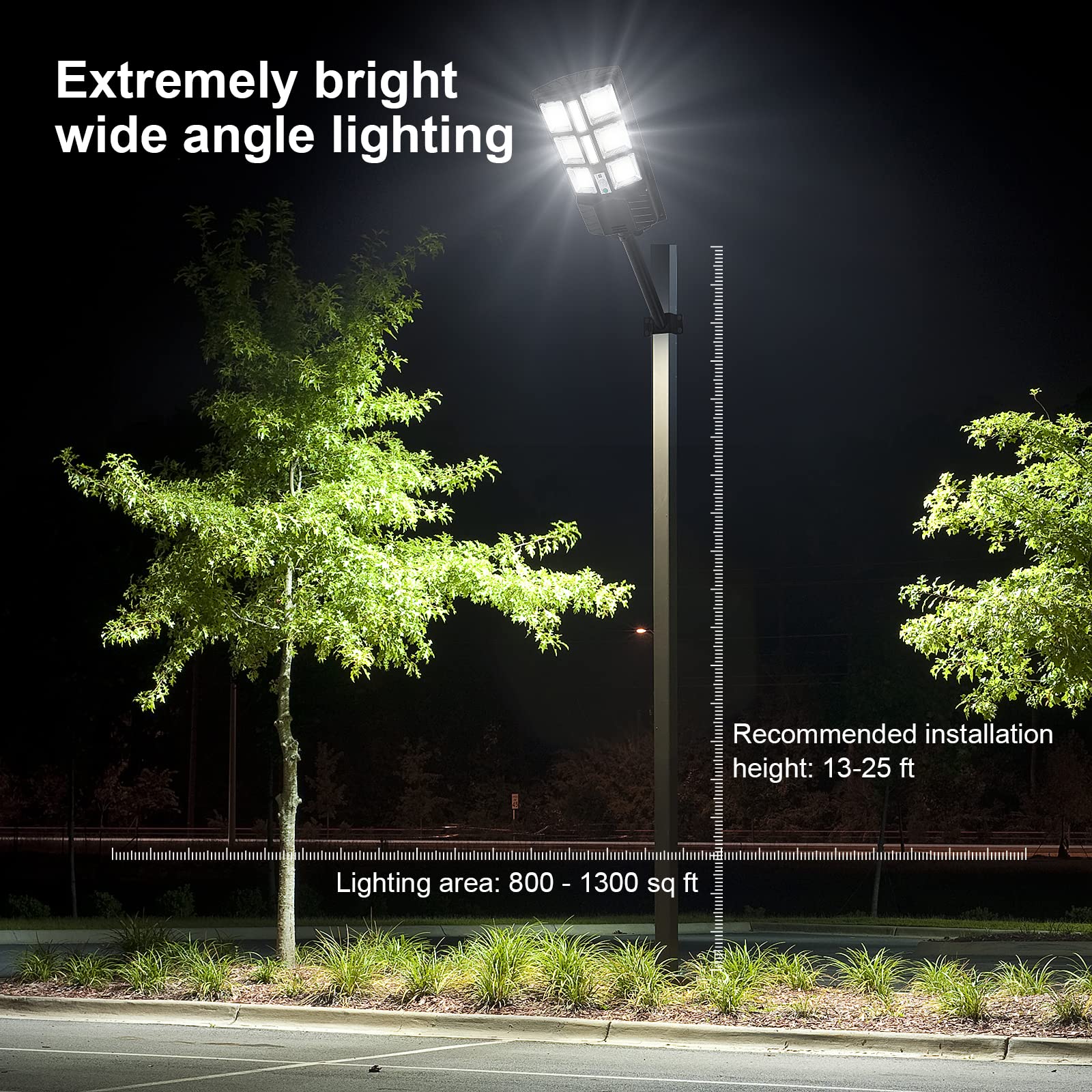 Buy Take Solar Street Lights Outdoor Waterproof Solar Light 1000W Dusk  to Dawn Solar Parking Lot Lights,Security Flood Lights with Motion Sensor  Control for Yard, Path, Garage,Home, Commercial Grade