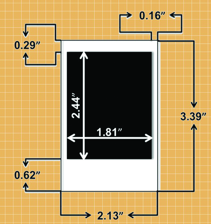 In Cm Instax Mini Polaroid Film Size Instax Size In Cm Instax Film