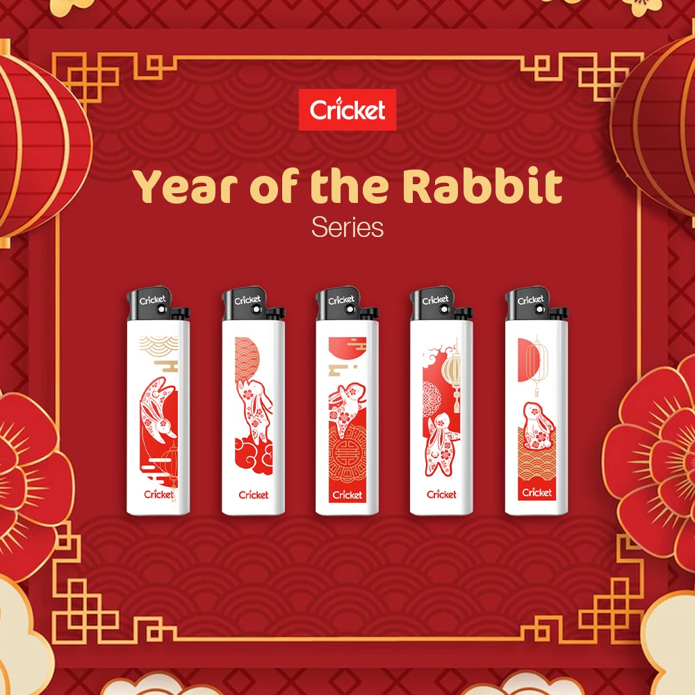[LIMITED] Cricket CNY Rabbit 2023 Series Original Lighter (5pc pack