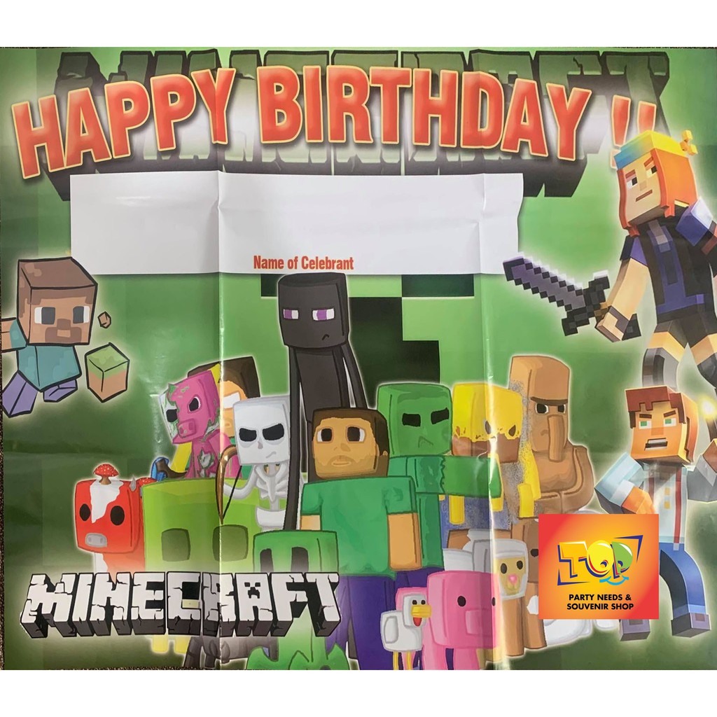 Minecraft Tarp/Naming Poster Banner 85x58cm | Lazada PH