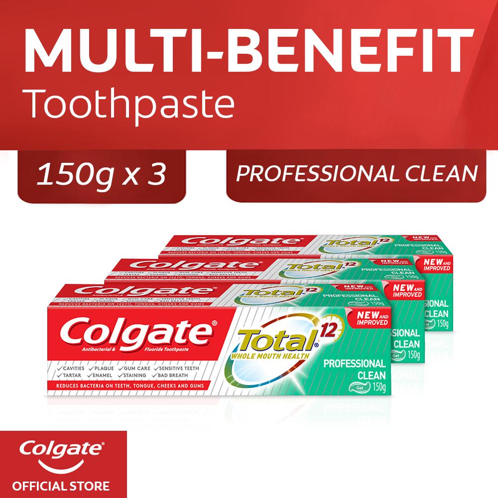 Colgate Total® Professional Clean Whole Mouth Health Toothpaste 150g, Pack of 3