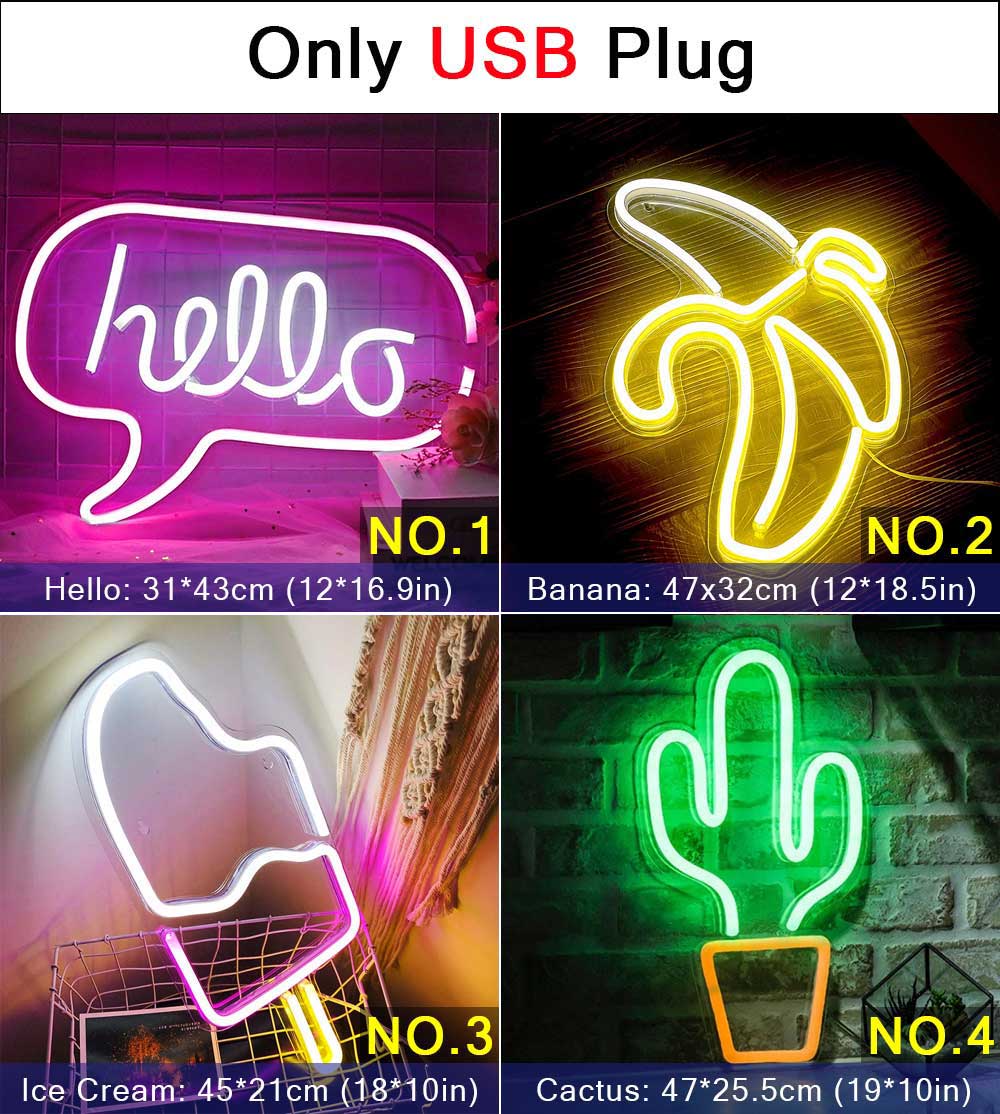 Bar Neon Light Party Wall Hanging LED Neon Sign for Xmas Shop Window