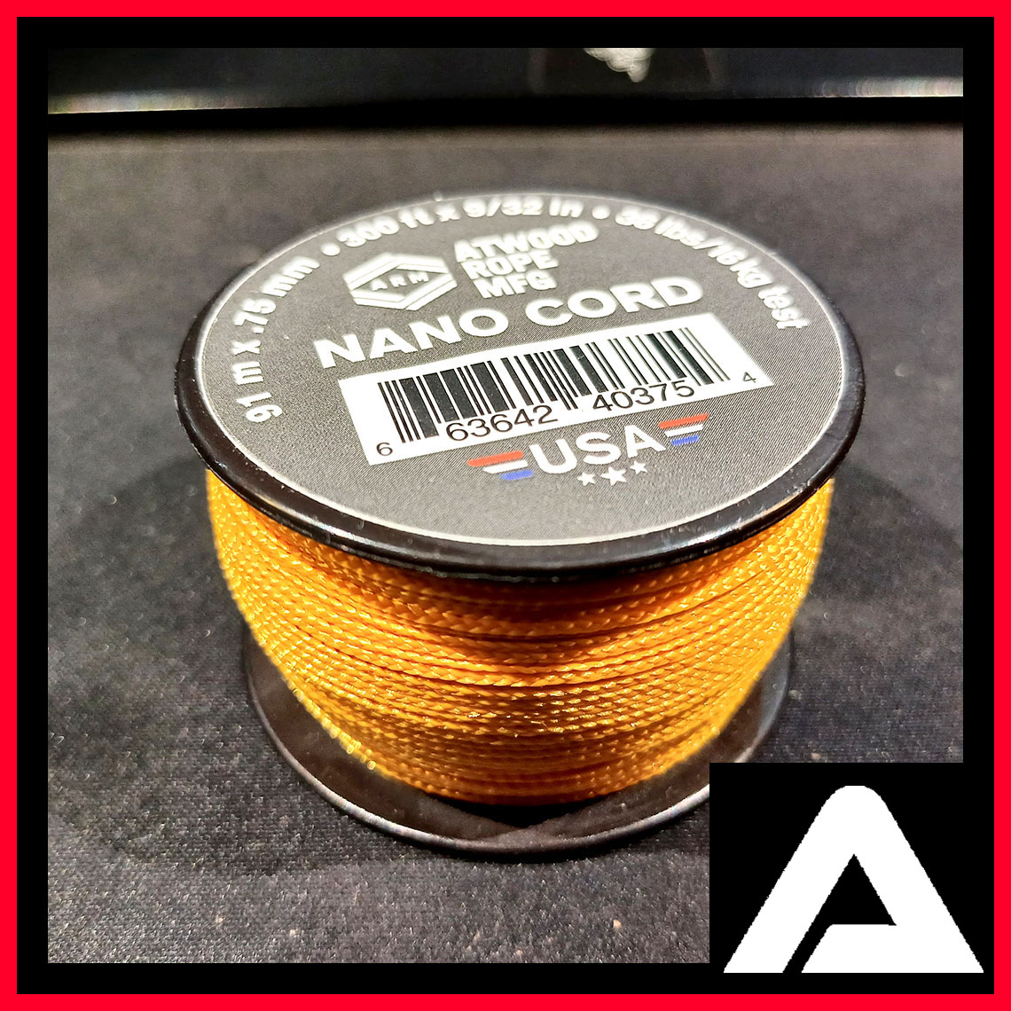 Atwood Nano Cord - 10ft Length - Made in the USA - 0.75mm Thick - Nanocord  rope