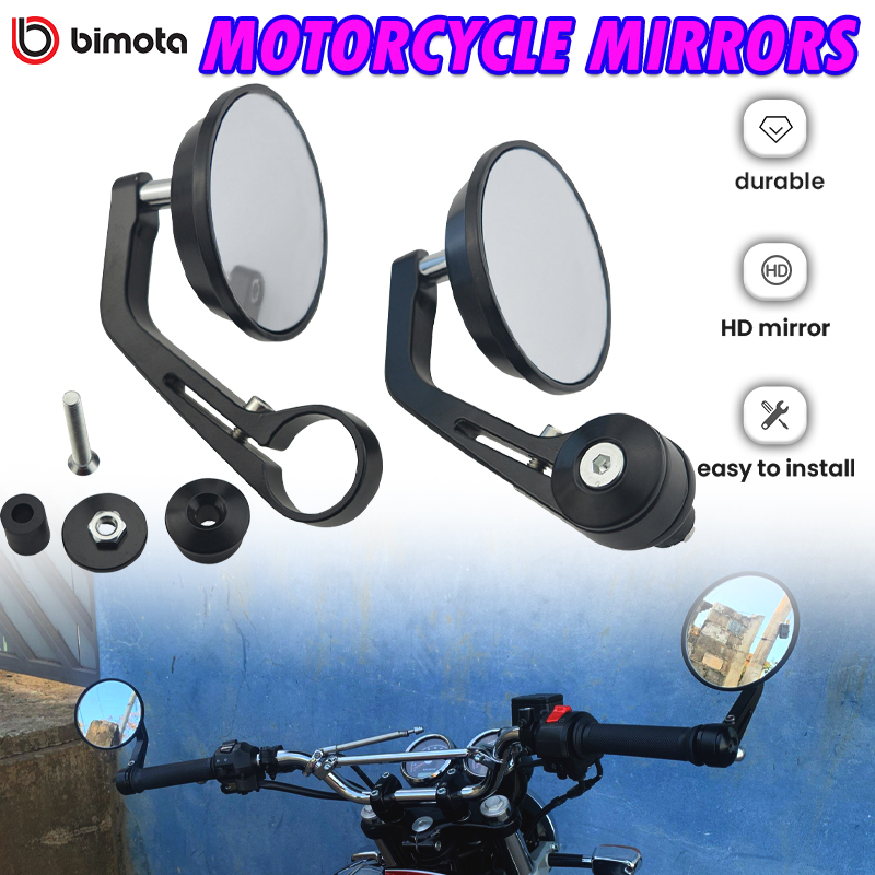 Bimota Universal 7/8" Round Bar End Rear Mirrors Motorcycle Side Mirror
