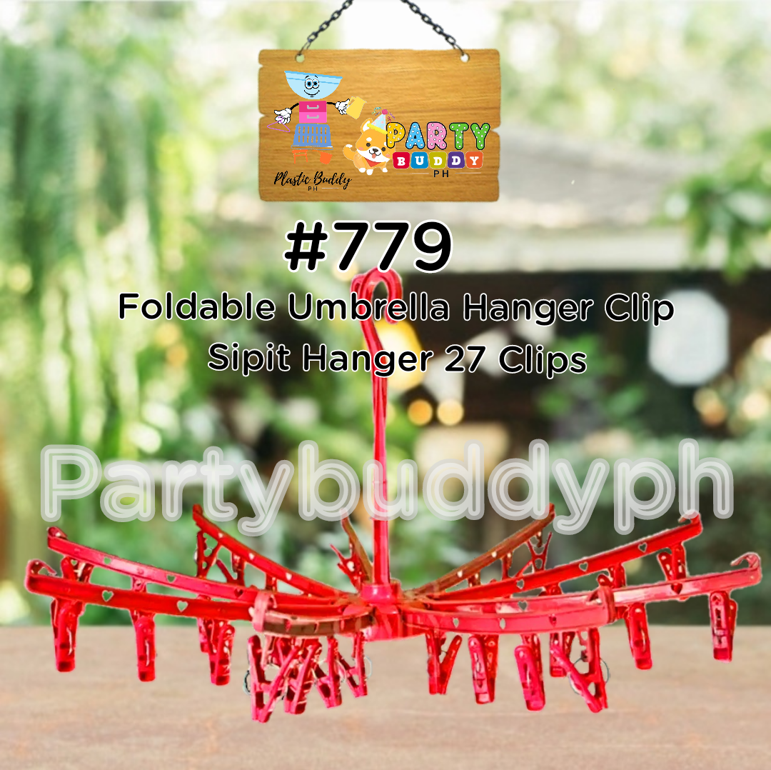 Foldable Umbrella Hanger 27 clips. Newland 779 sold by Partybuddyph