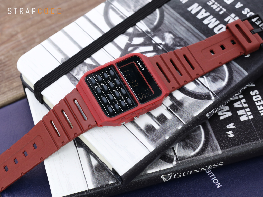 Casio calculator 2025 watch red