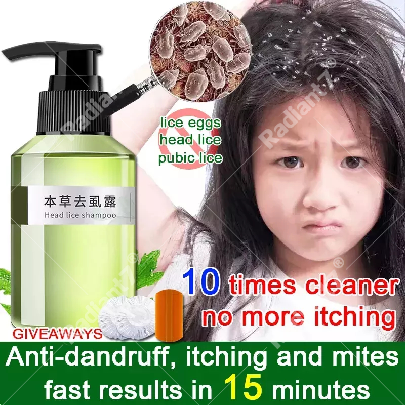 See the result in 5 minutes lice removal shampoo for kids free shower cap grate comb kuto and
