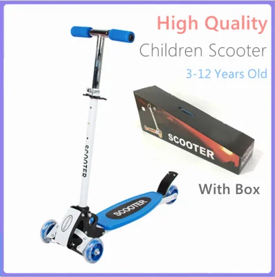 ( With Box) Sports Folding Kick Scooter With Adjustable Height Design Scooter For Kids 3 Wheels Scooter 3-12 Years Old Children's Scooter