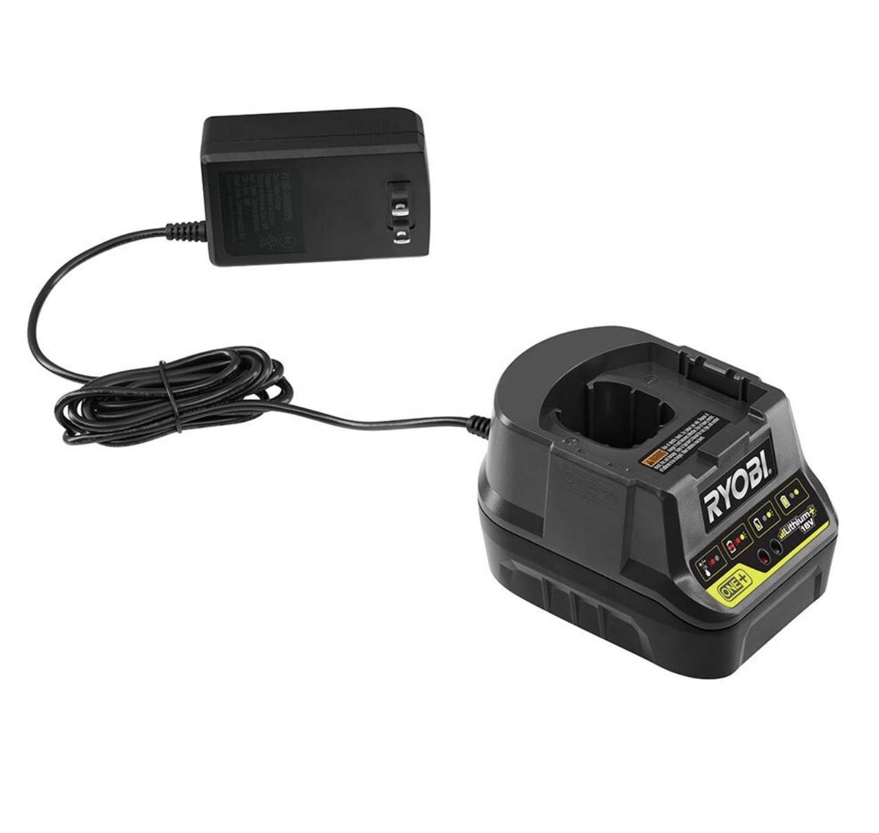 RYOBI P118B 18-Volt Lithium-Ion Compact Battery Charger(converted to 220V),  Intelligient Charger allows users to leave the battery on the charger