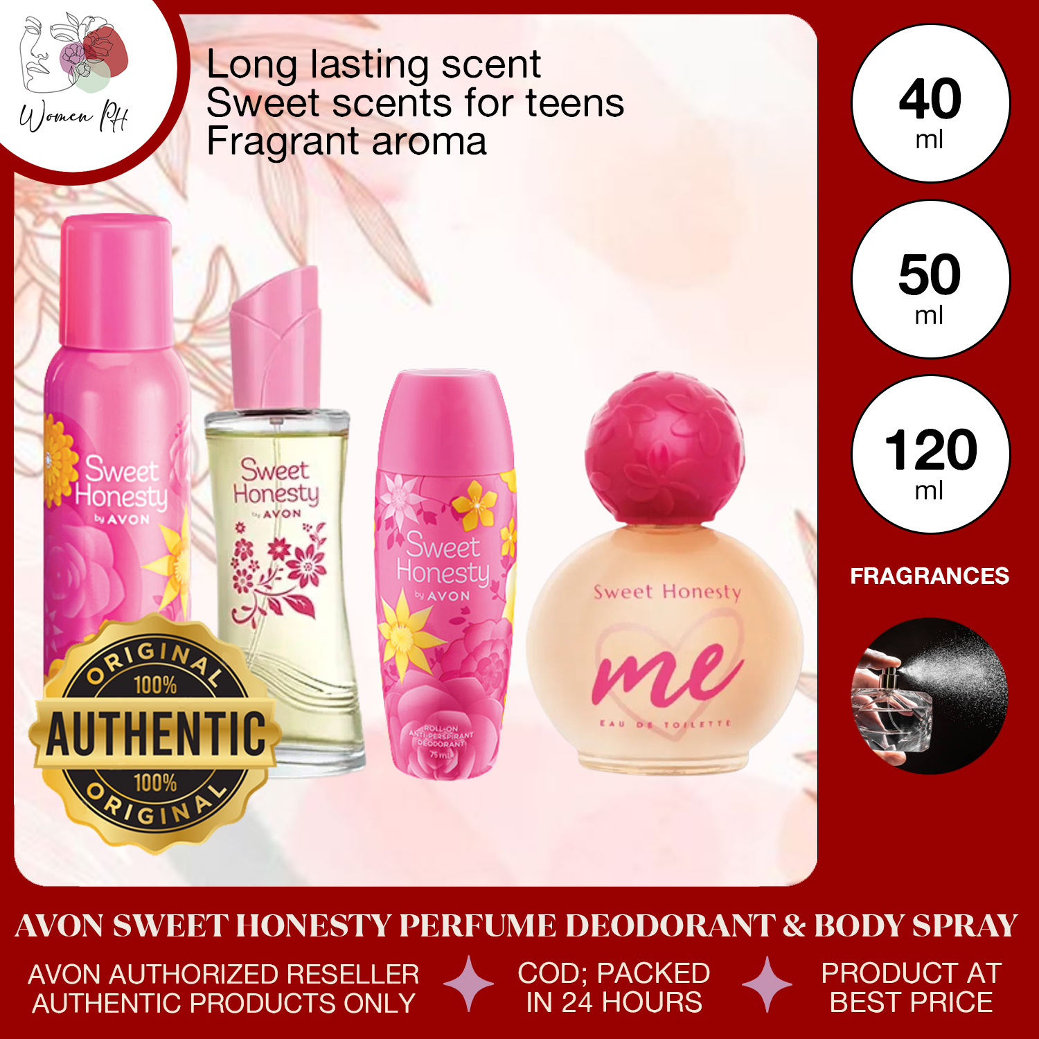 WomenPH Avon Sweet Honesty Eau de Toilette 50ml Roll On