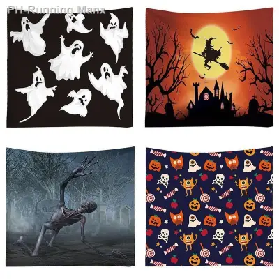 【blanket】 Home Decoration Cloth Ins Halloween Ghost Hanging Cloth Wall Blanket European and American Tapestries