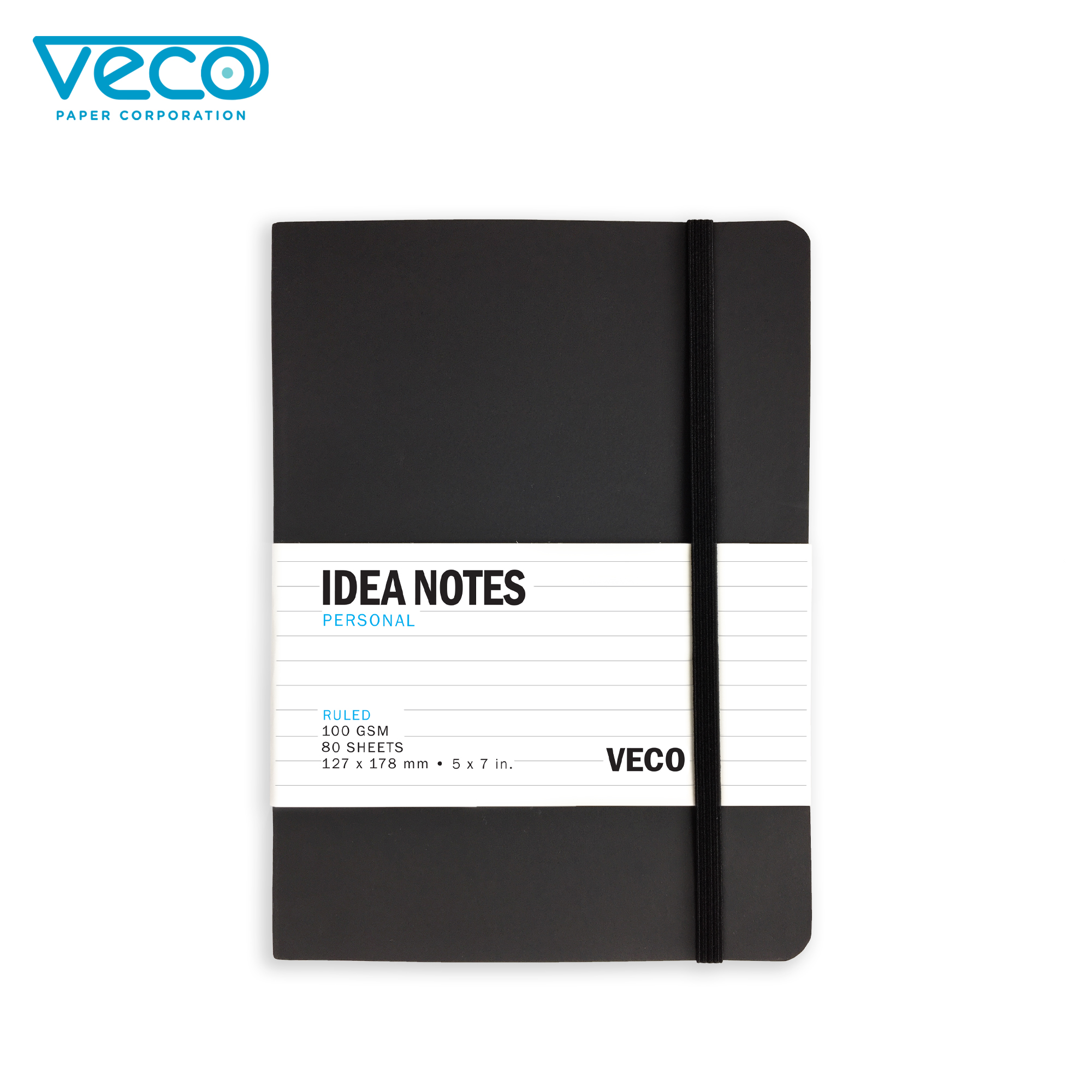 Veco Idea Notes Personal Size Journal Notebook 5x7in w/Deluxe Cream ...