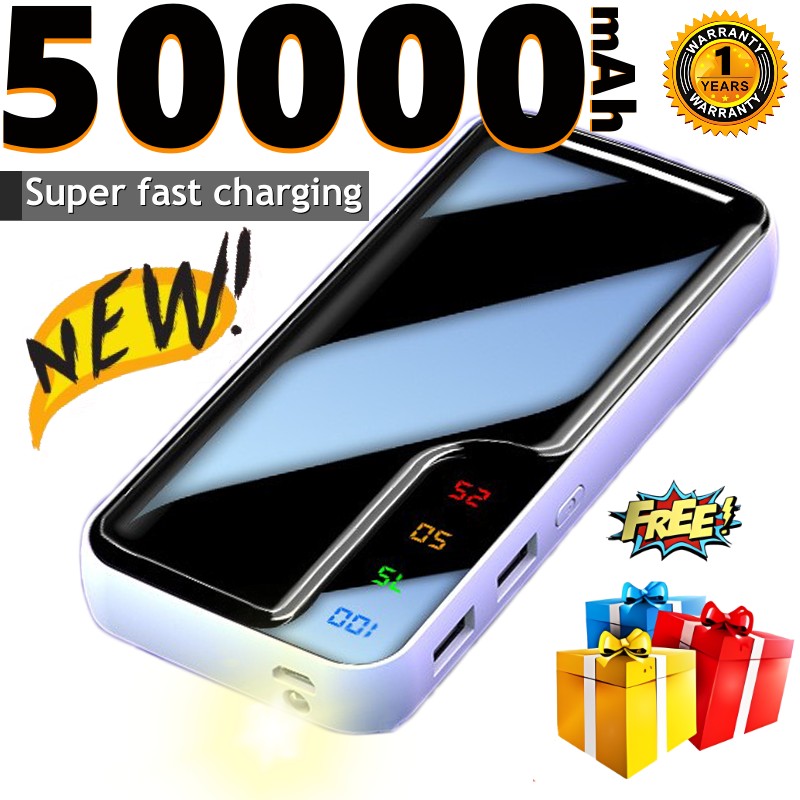 power bank original branded 500000mah Large capacity Fast charging powerbank  for iphone Xiaomi portable power station
