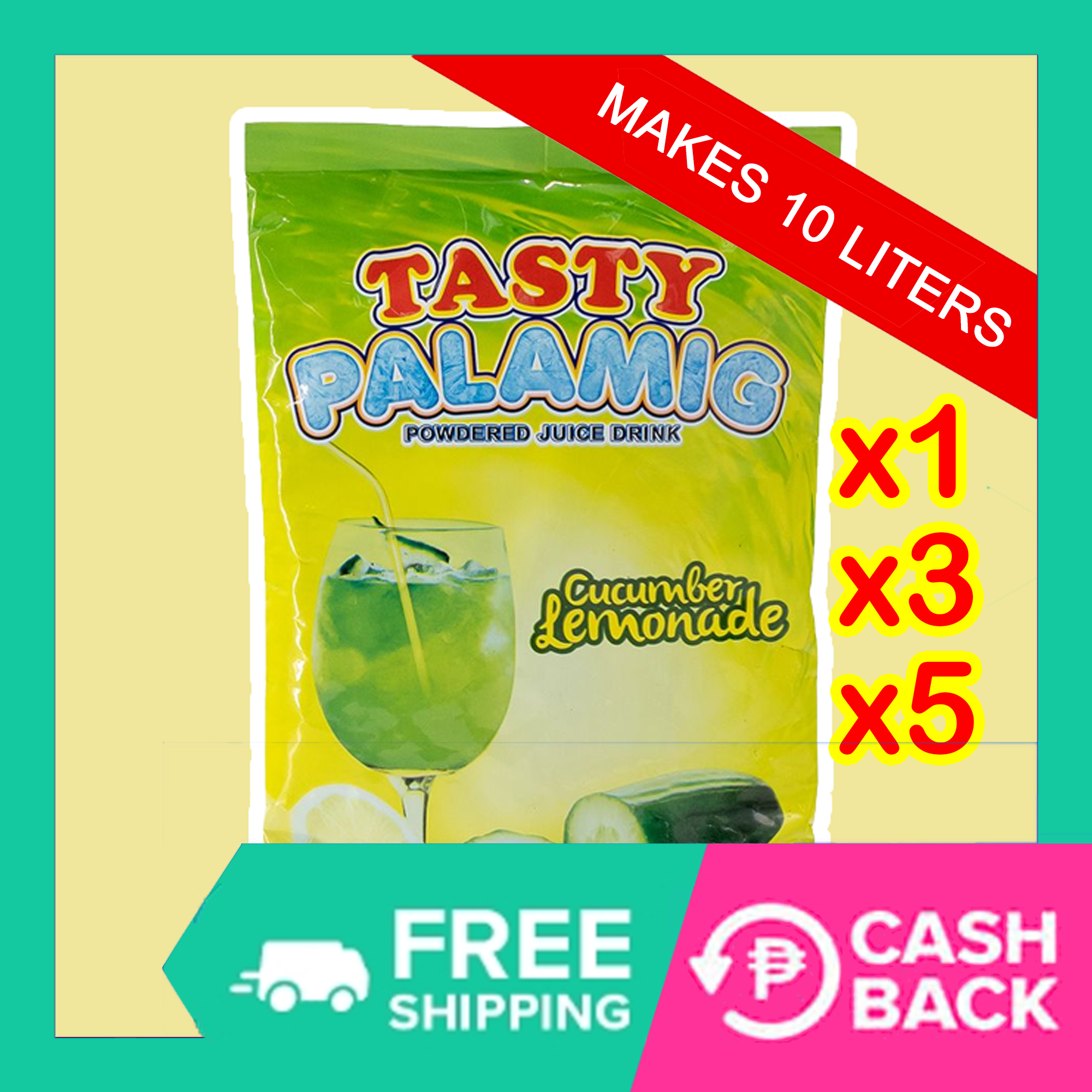 CUCUMBER LEMONADE POWDER JUICE Tasty Palamig Juice Powder Drink per