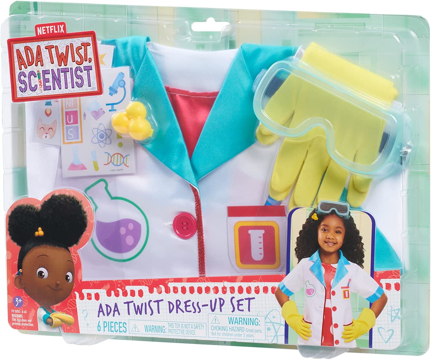 Just Play Ada Twist, Scientist DressUp Set, Size 46X, Includes