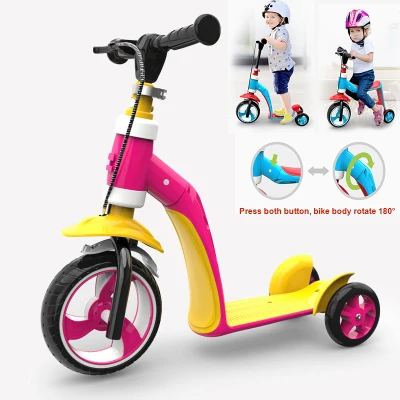 kids scooter tricycle balance bike 2-in -1