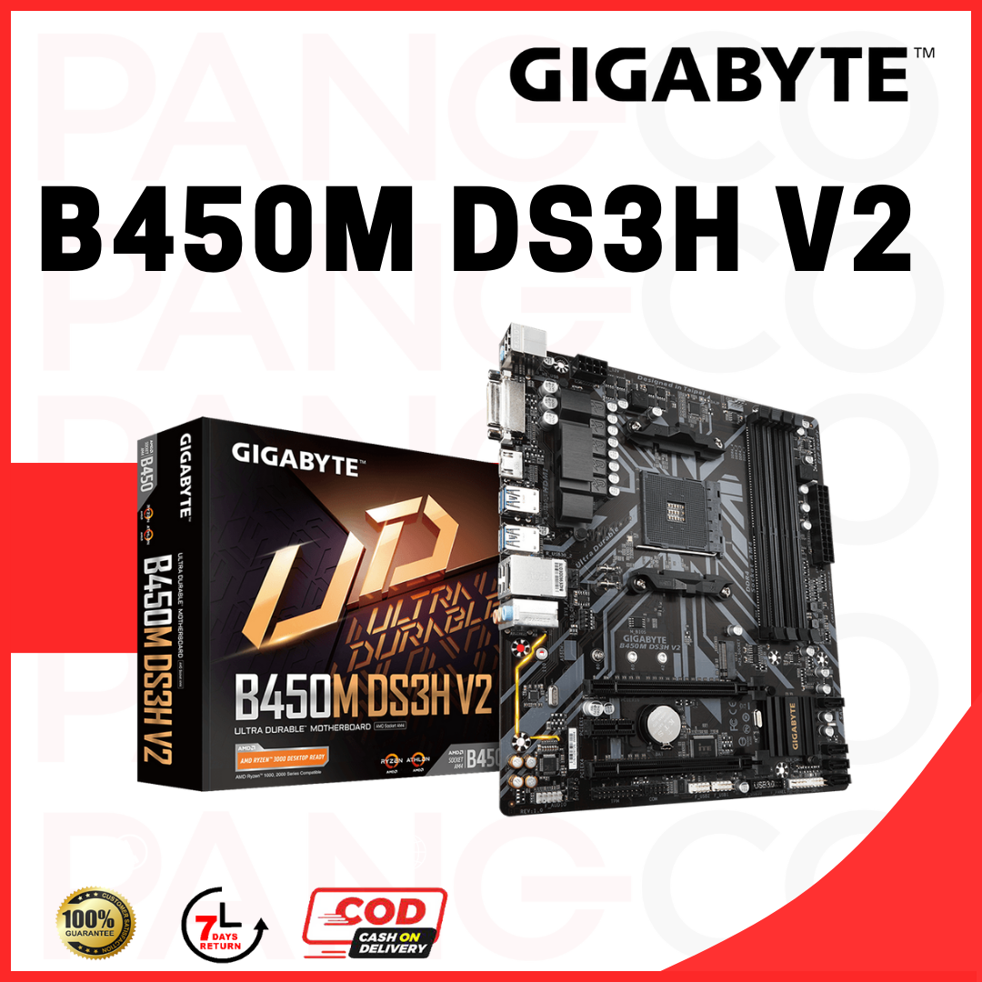 GIGABYTE AMD B450M DS3H Ultra Durable Motherboard with Digital VRM