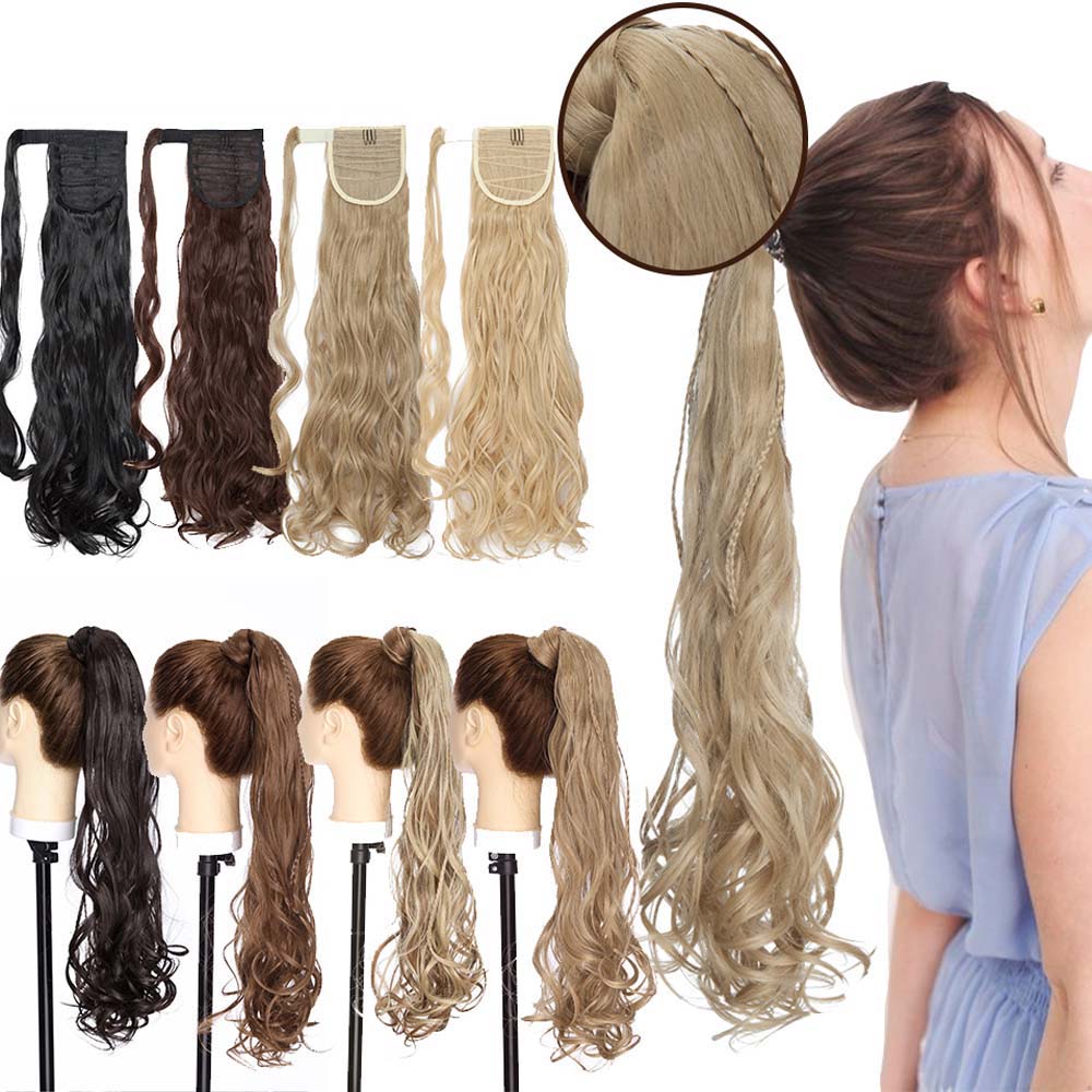 Buy 22 Long Wavy Afro Kinky Curly Ponytail Hair Extensions Synthetic