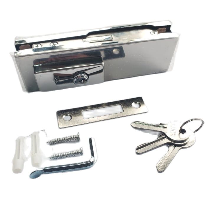 Patch Lock Fitting (Glass Door Lock) Stainless Mirror Finish Lazada PH