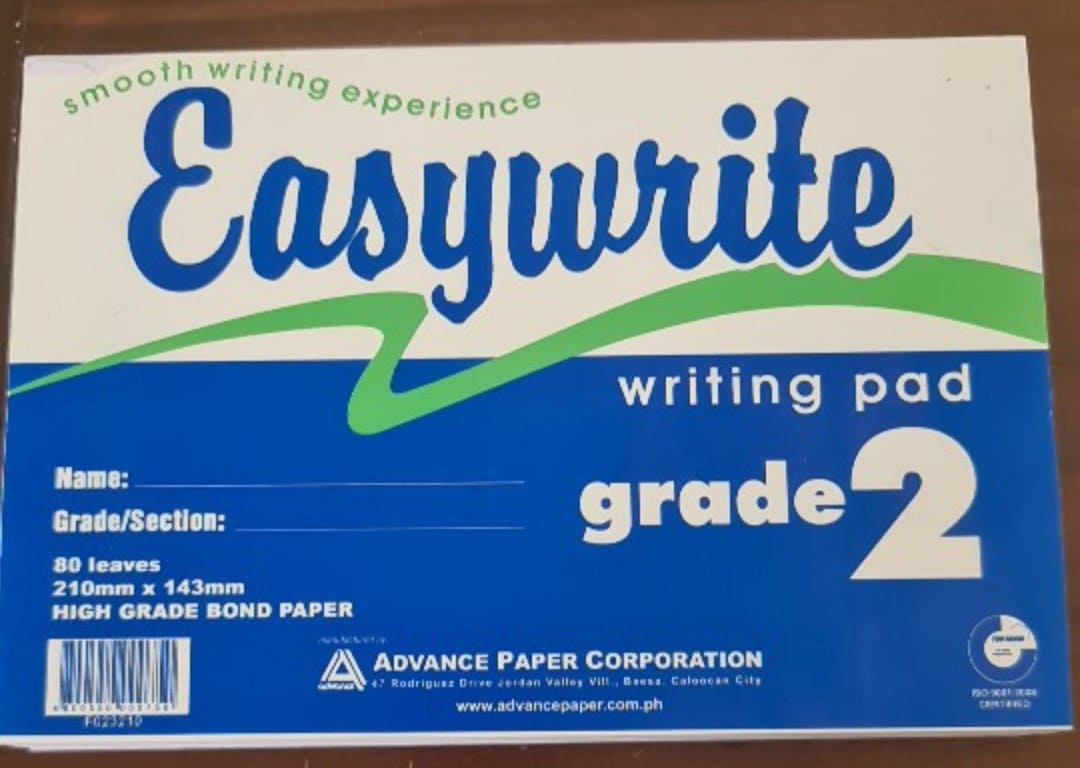 Easywrite Pad Paper Grade 1 / 2 / 3 / 4 by Ream ( 10 pads ) Lazada PH