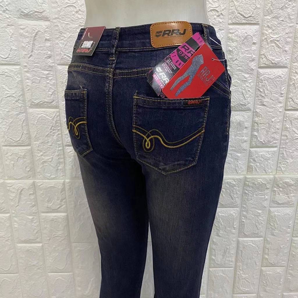 COD RRJ Jeans denim blue stretch skinny plus size denim pants for women