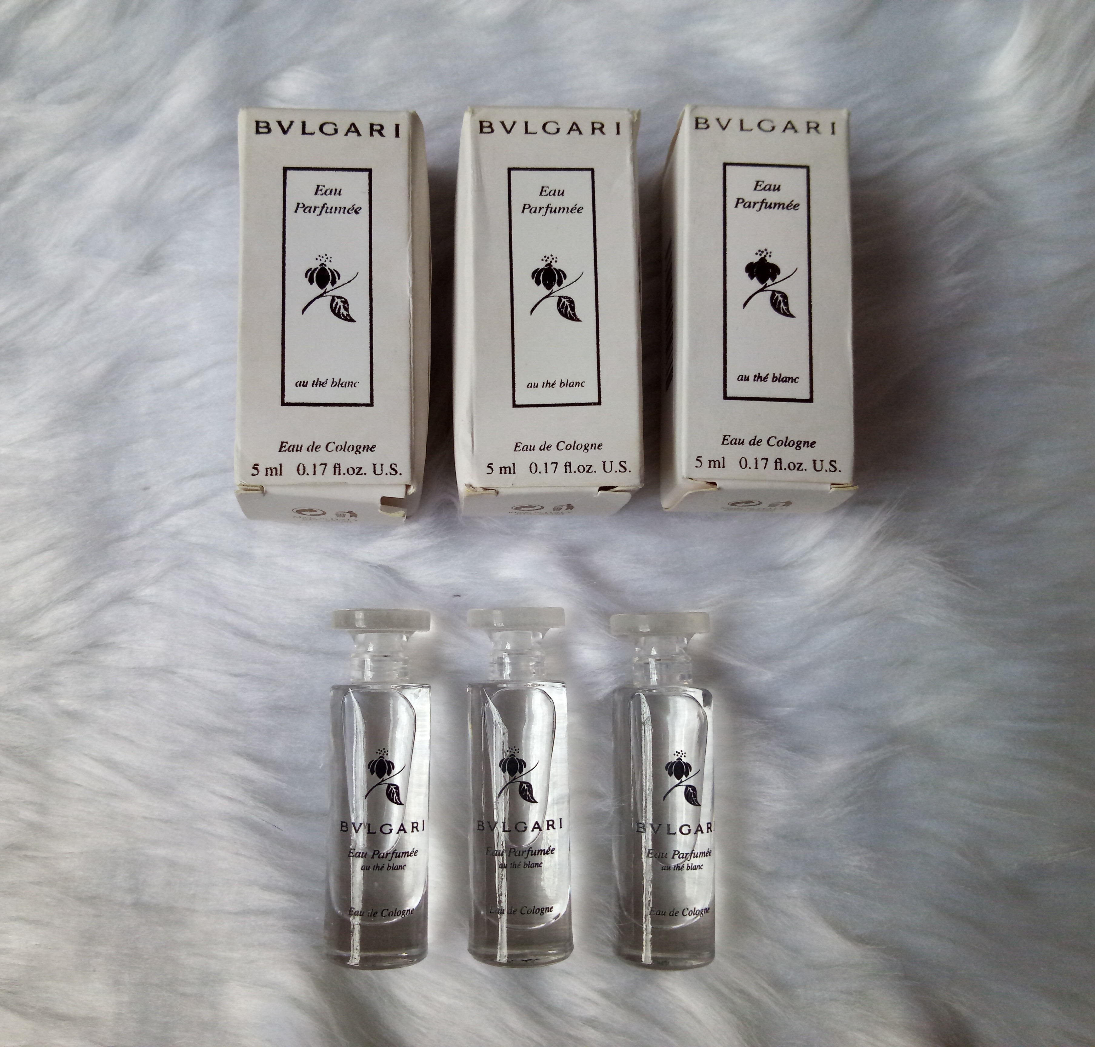 Bvlgari Eau Parfumee Au The Blanc 0.17 oz/5ml Eau De Cologne Mini Perfume  Women