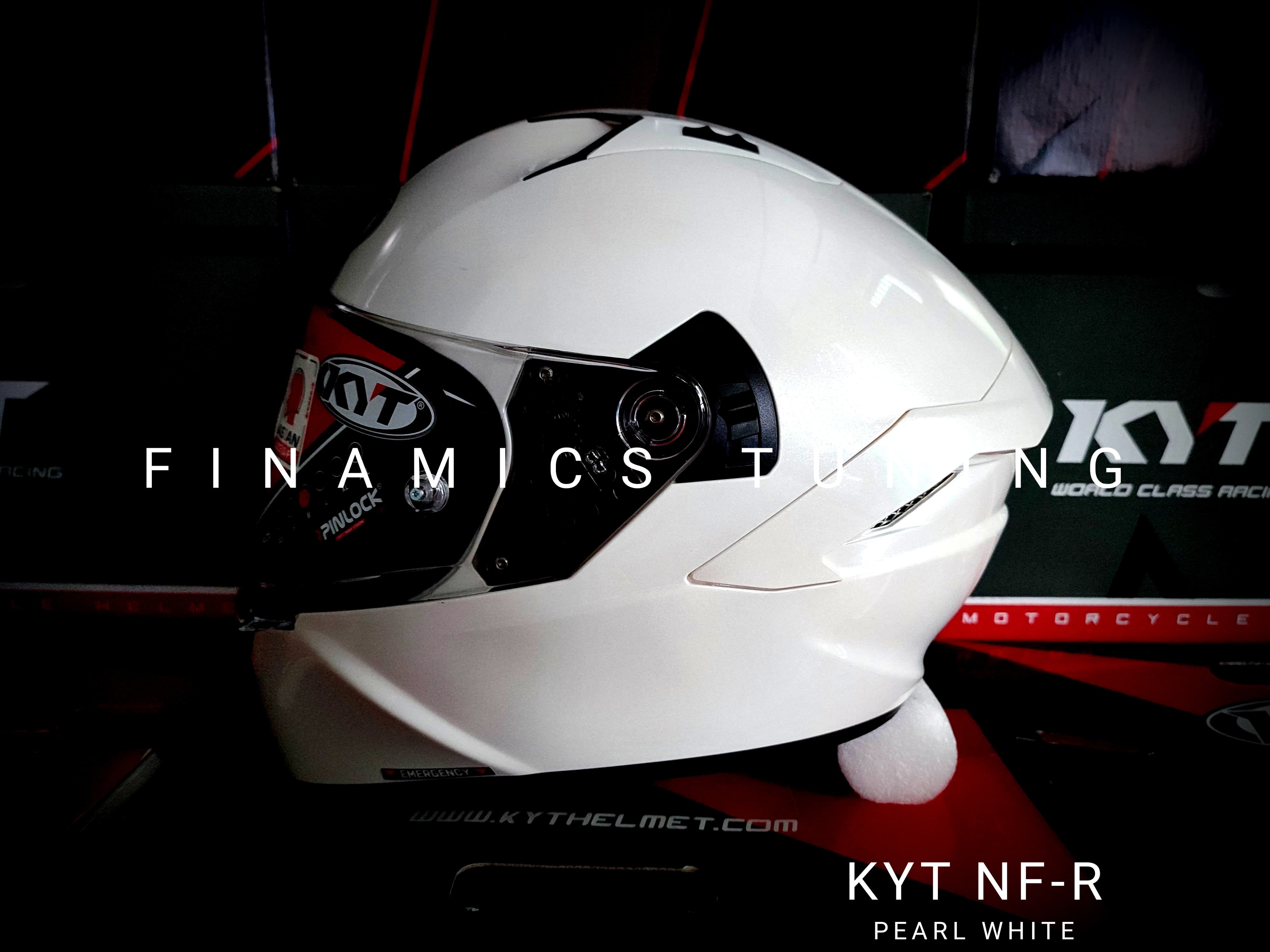 KYT NFR DUAL VISOR PLAIN PEARL WHITE MEDIUM SIZE RACING HELMET Lazada PH