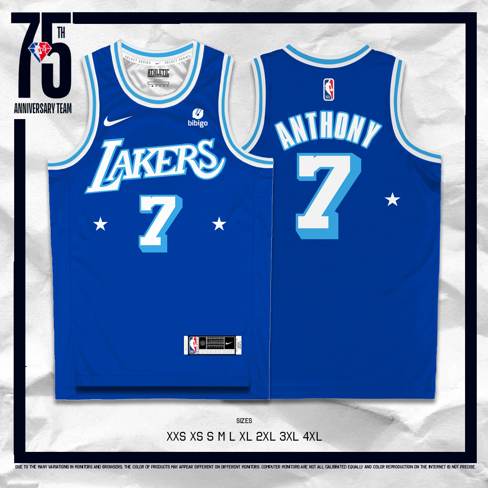 Ztore 75th Edition NBA Los Angeles Lakers Basketball Jersey 2022 Full