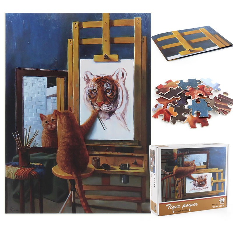 2021Orange Tabby Cat Tiger Whimsical 1000 Pieces Jigsaw Puzzle for Adults  Kids | Lazada PH