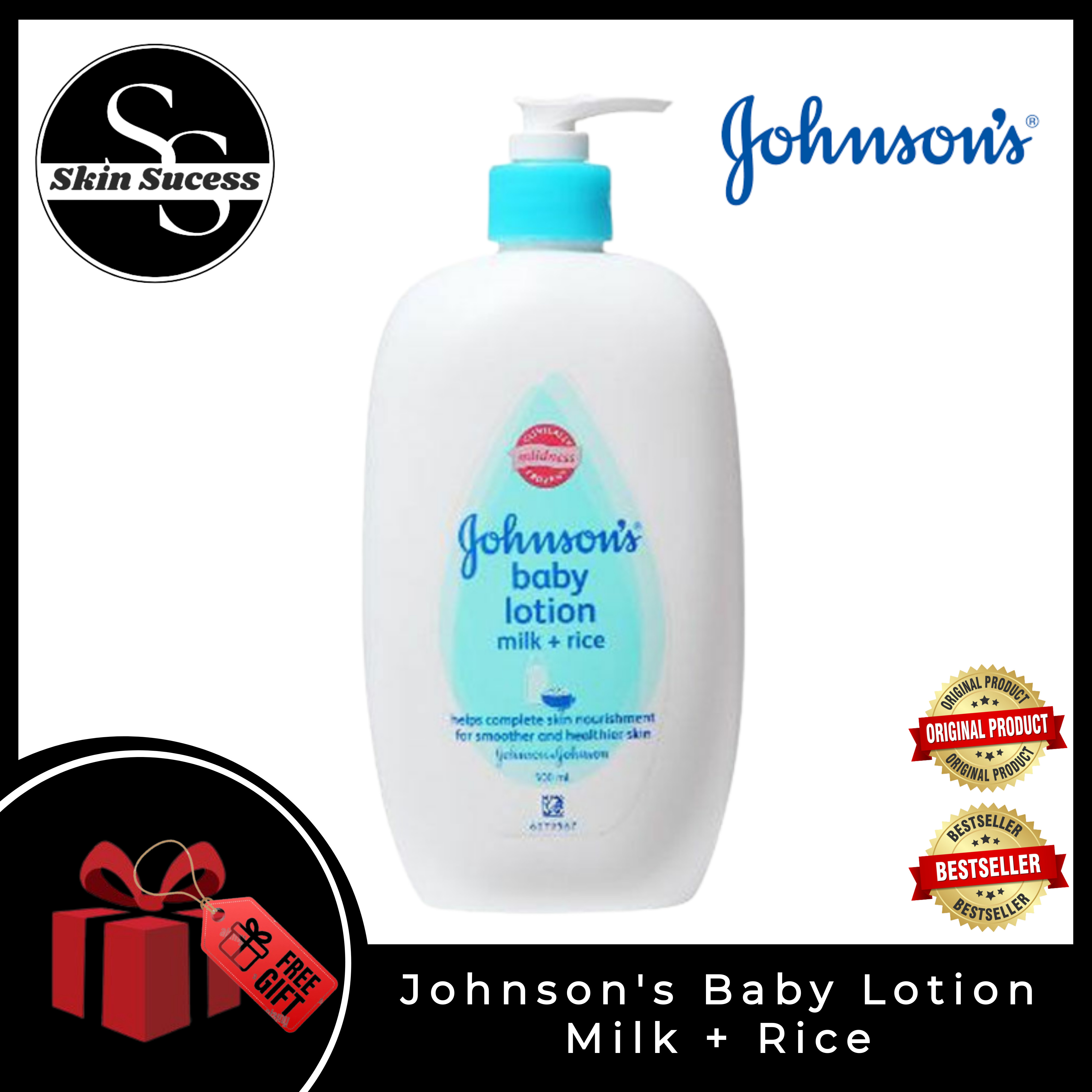 Johnson's Baby Milk + Rice Lotion 500ml Lazada PH